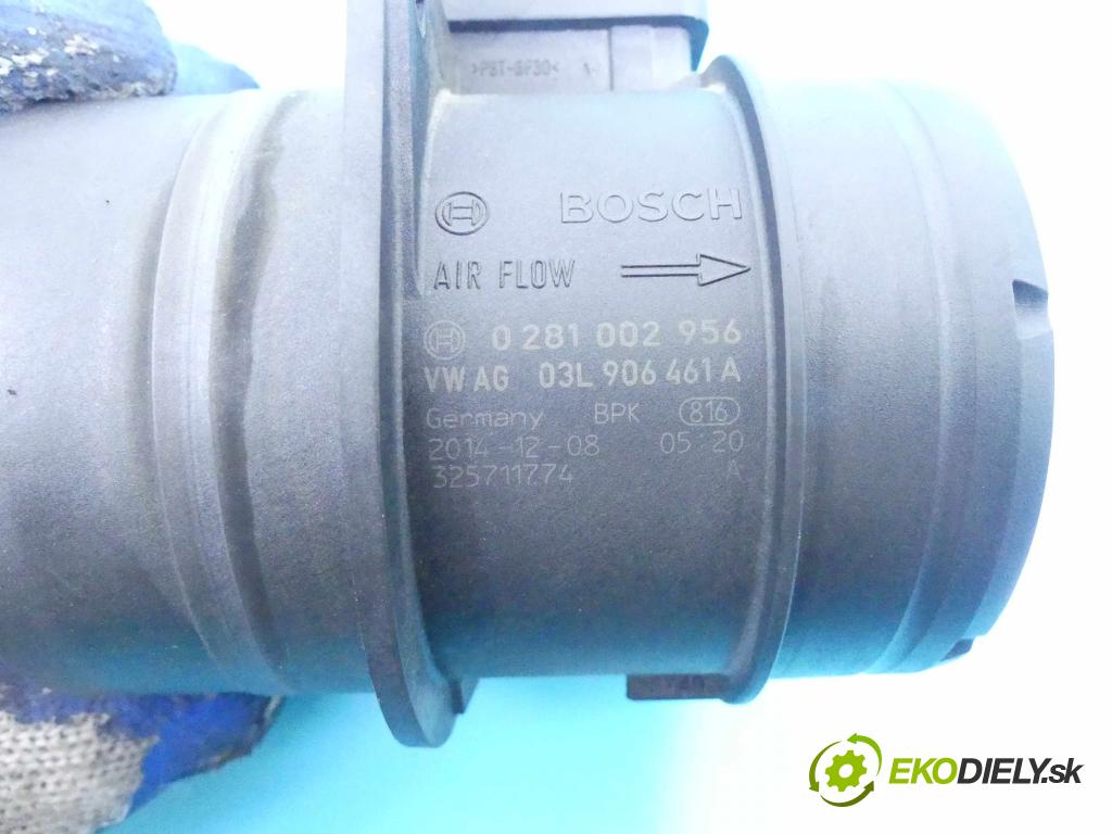 Seat Leon III 2012-2020 2.0 tdi 184hp automatic 135 kW 1968 cm3 5- průtokoměr: 0281002956 (Váhy vzduchu)