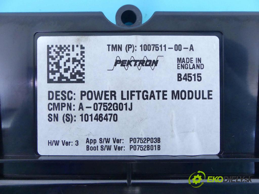 Tesla Model S 0.0b: automatic 310 kW 1 cm3 5- modul riadiaca jednotka 1007511-00-A (Ostatné)