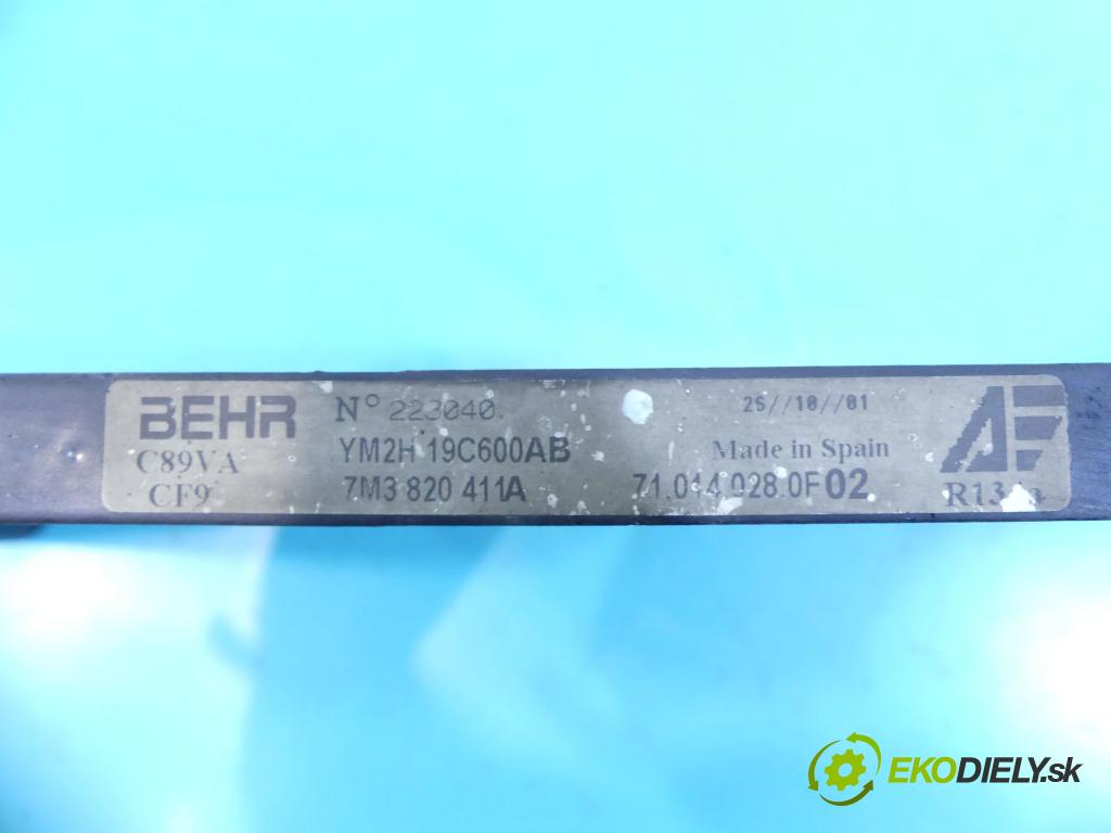 Vw Sharan I 1995-2010 1.9 tdi 116 HP manual 85 kW 1896 cm3 5- chladič klimatizácie 7M3820411A (Chladiče klimatizácie)