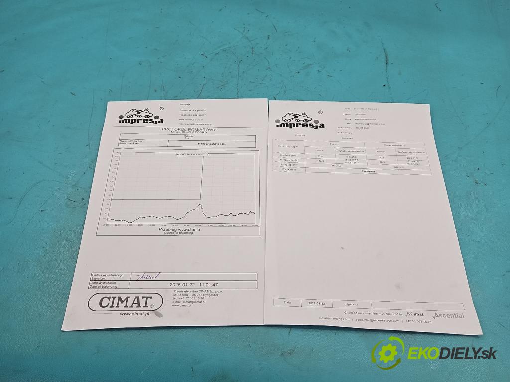 Bmw 3 E46 1998-2007 2.0d 136 HP manual 100 kW 1951 cm3 4- turbodúchadlo, turbo repasovaná 700447-3