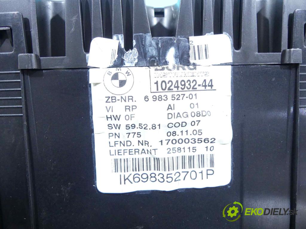 Bmw 1 E87 2004-2011 1.6 16V 116 HP manual 85 kW 1596 cm3 5- prístrojovka/ budíky 6983527 (Prístrojové dosky, displeje)