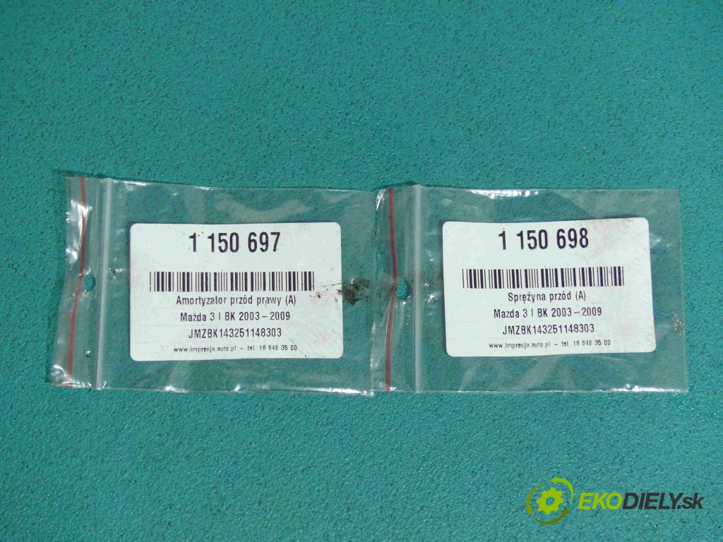 Mazda 3 I BK 2003-2009 1.6 CITD 109 HP manual 80 kW 1560 cm3 5- tlmič predné pravý 423093JP (Ostatné)