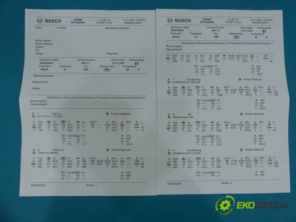 Vw Bora 1.9 tdi 101 HP manual 74 kW 1896 cm3 4- vstrekovacie čerpadlo 0414720213 (Vstrekovače)