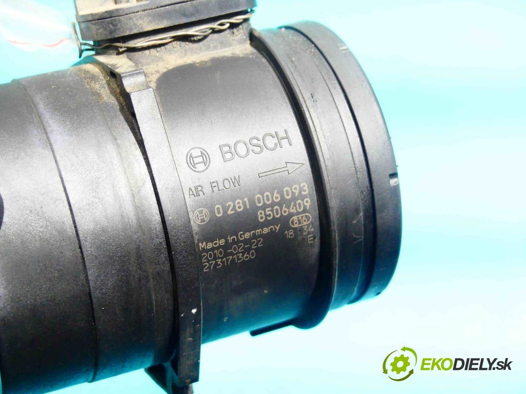 Bmw 3 E90 2005-2013 2.0d 184hp automatic 135 kW 1995 cm3 5- průtokoměr: 0281006093 (Váhy vzduchu)