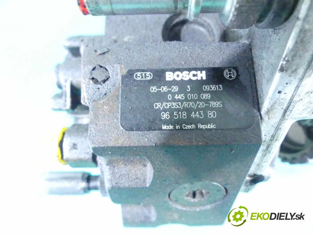Mazda 3 I BK 2003-2009 1.6 citd 109 HP manual 80 kW 1560 cm3 5- čerpadlo vstrekovacia 0445010089 (Vstrekovacie čerpadlá)