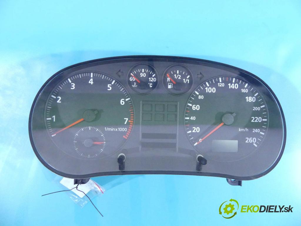 Audi A3 8L 1996-2003 1.6 SR 101 HP manual 74 kW 1595 cm3 3- prístrojovka/ budíky 8L0919860AX (Prístrojové dosky, displeje)