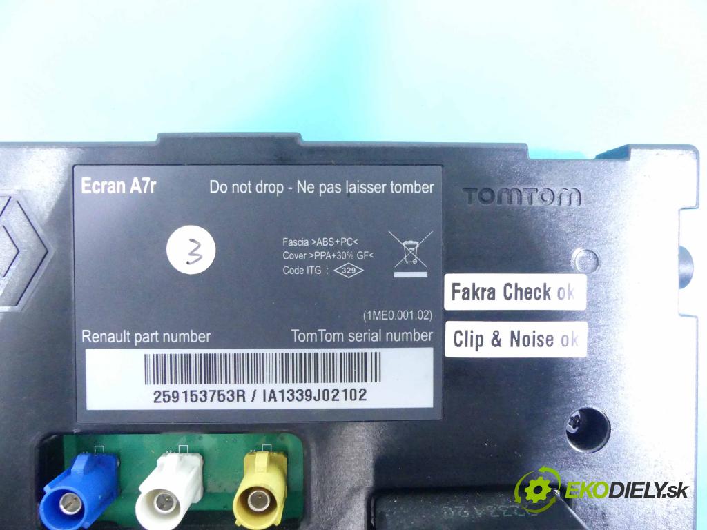 Renault Laguna III 2007-2015 2.0 dci 150 HP automatic 110 kW 1995 cm3 5- Zobrazit: 259153753R (Prístrojové dosky, displeje)