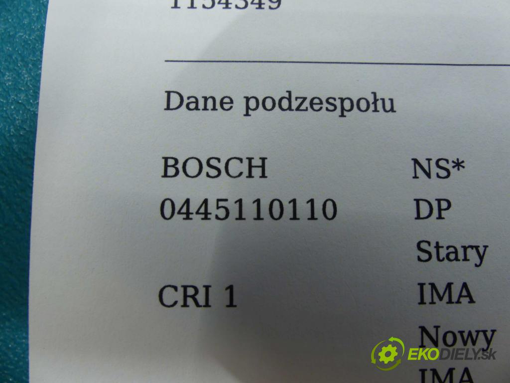 Nissan Primera P12 2001-2007 1.9 dci 120 HP manual 88 kW 1870 cm3 5- vstrek 0445110110 (Vstrekovače)