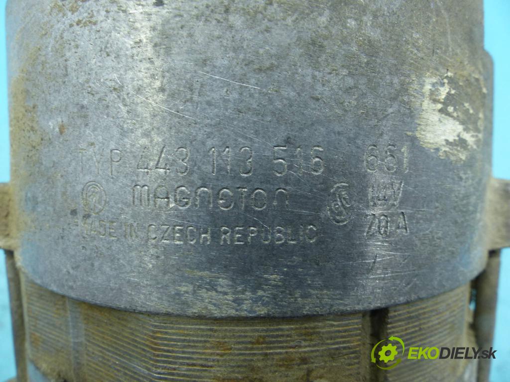 Skoda Felicia 1.3 mpi 54 hp manual 40 kW 1289 cm3 5- Alternator 443113516 (Alternátory)