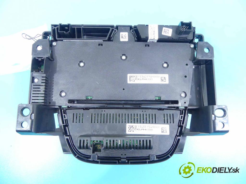 Opel Meriva B 2010-2017 1.4 T 120 hp manual 88 kW 1364 cm3 5- palubní deska panel topení 13435154