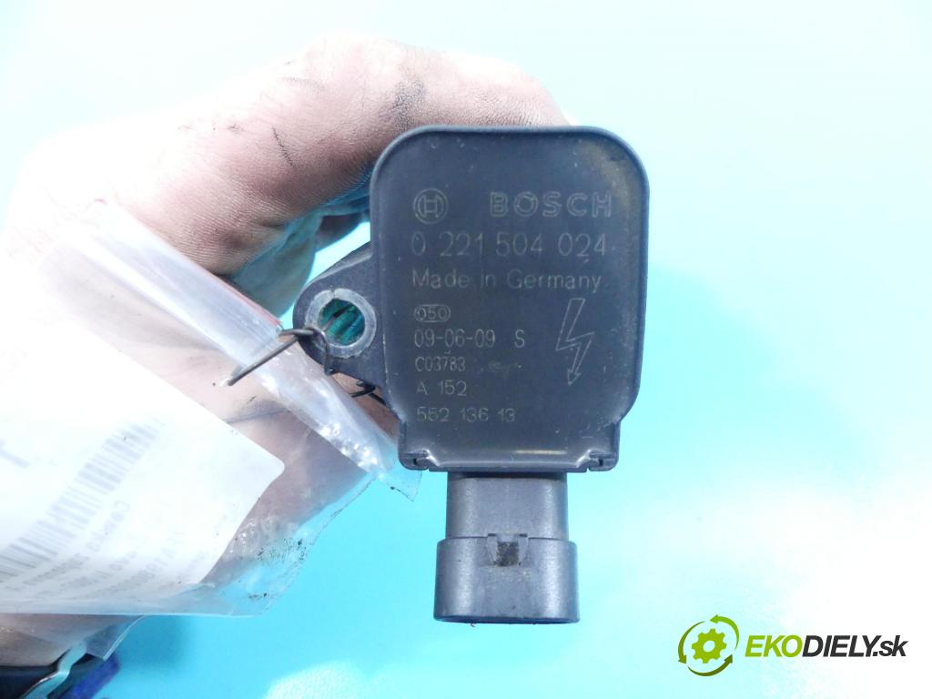 Fiat Bravo II 2007-2014 1.4 T 120 HP manual 88 kW 1368 cm3 5- cievka zapaľovacia 0221504024 (Zapaľovacie cievky, moduly)