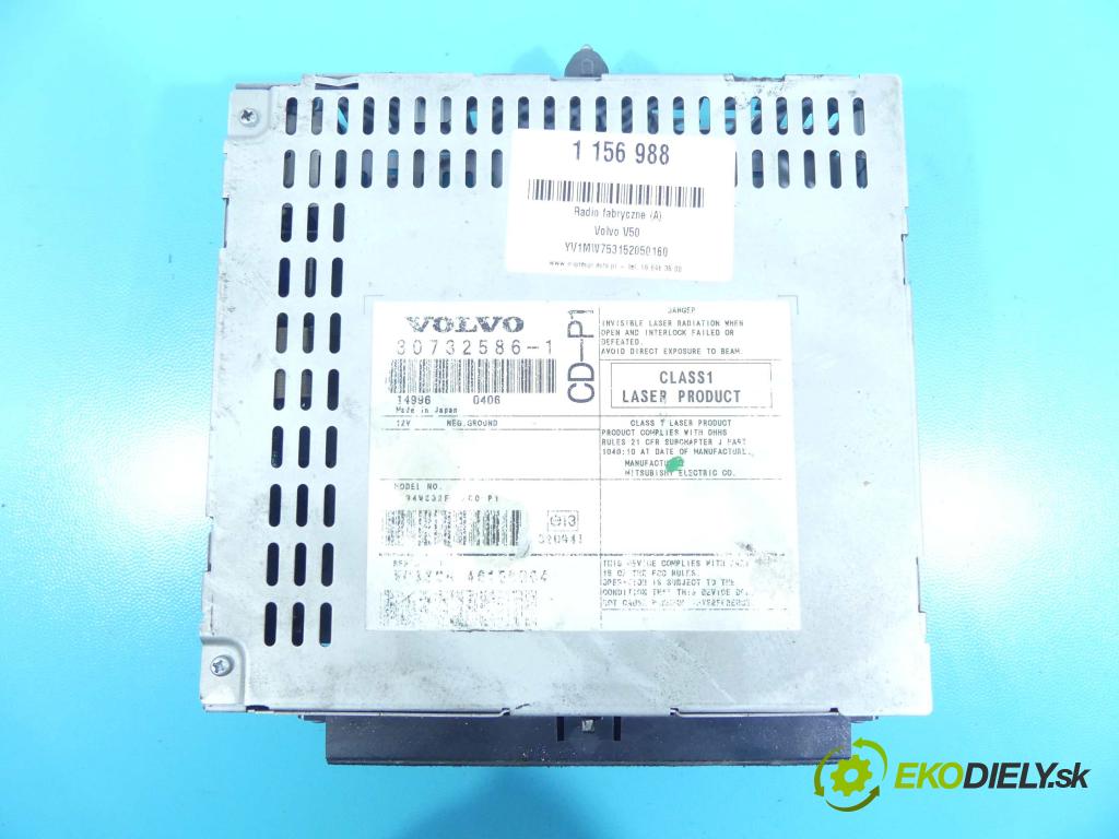 Volvo V50 2.0d 136 HP manual 100 kW 1997 cm3 5- Radio továreň: 30732586