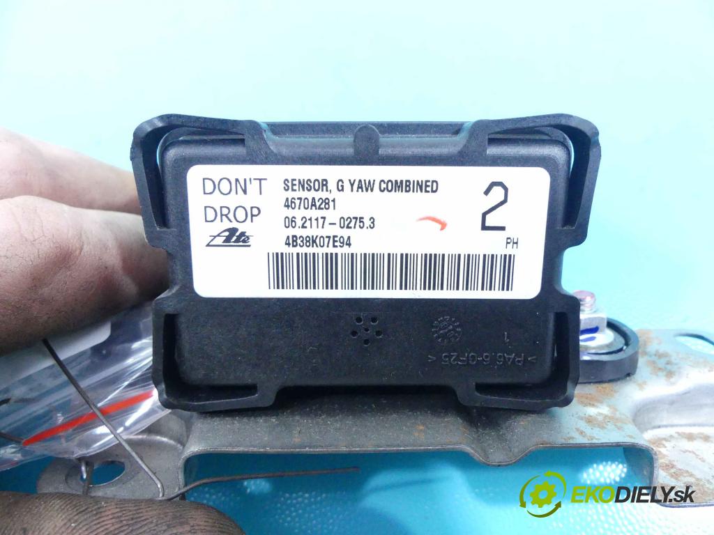 Mitsubishi Lancer VIII 2007-2016 1.8 16V 143 hp manual 105 kW 1798 cm3 5- snímač ESP 4670A281