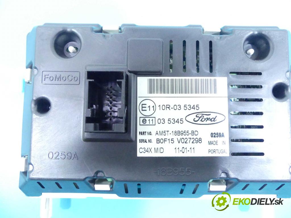 Ford C-Max II 2010-2019 1.6b 105 HP manual 77 kW 1596 cm3 5- Zobrazit: AM5T-18B955-BD (Prístrojové dosky, displeje)