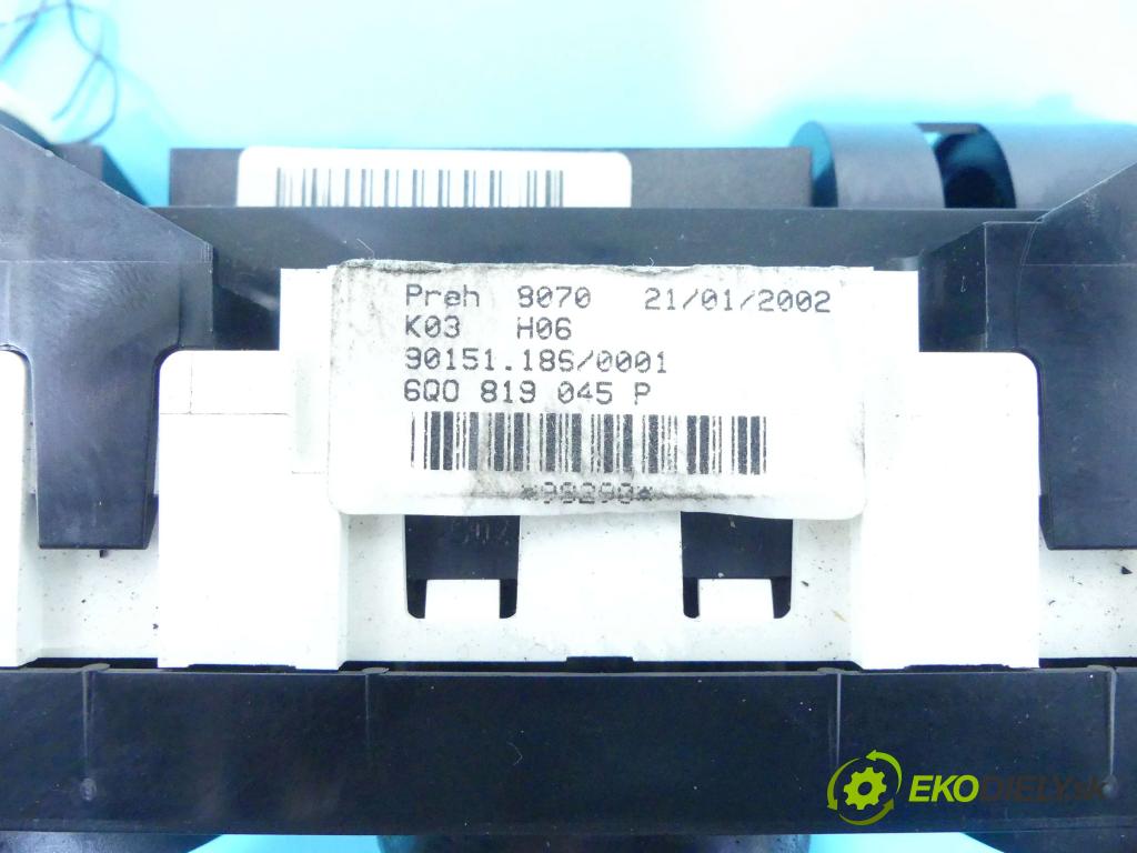 Vw Polo IV 9N 2001-2009 1.2 12V 64 HP manual 47 kW 1198 cm3 5- panel kúrenia 6Q0819045P