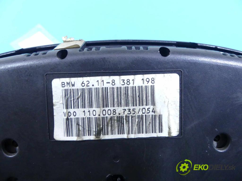 Bmw 5 E39 1996-2003 2.5 TDS 143 HP manual 105 kW 2497 cm3 4- prístrojovka/ budíky 8381198 (Prístrojové dosky, displeje)