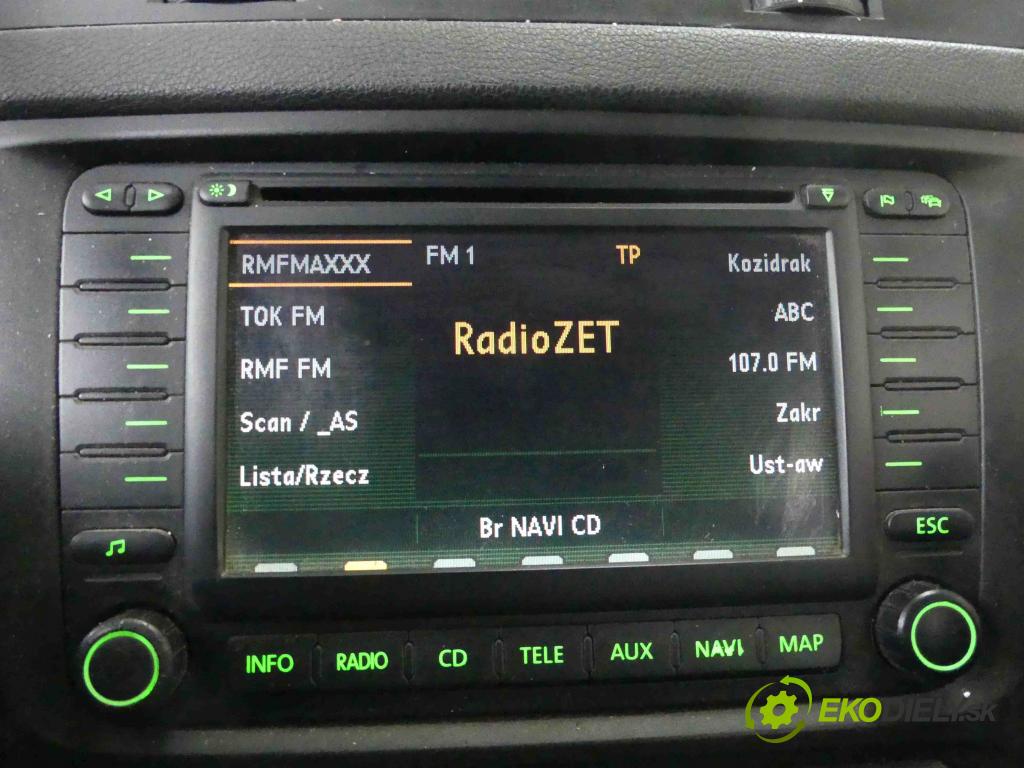 Skoda Octavia II 2004-2013 2.0 TDI 140 hp manual 103 kW 1968 cm3 5- Radio továrna: 1Z0035194A