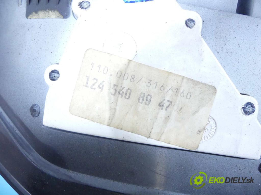 Mercedes 124 2.0b 136 HP manual 100 kW 2000 cm3 4- prístrojovka/ budíky 1245408947 (Prístrojové dosky, displeje)