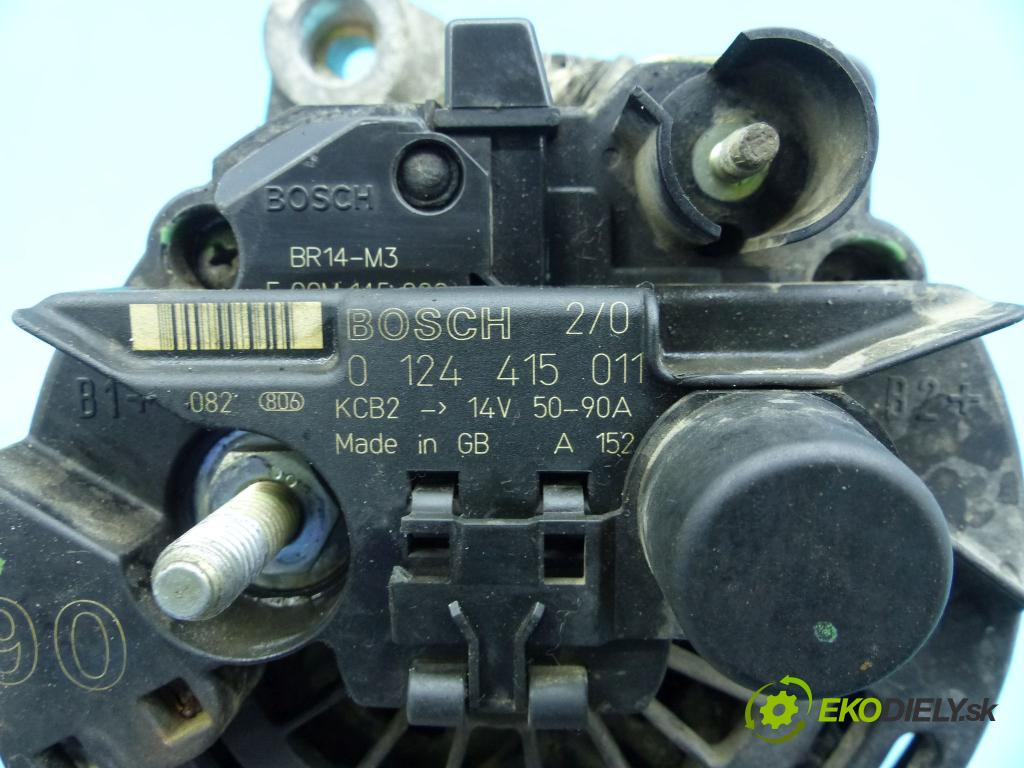 Lancia Lybra 1.6 16v 103 HP manual 76 kW 1581 cm3 4- Alternator 0124415011 (Alternátory)