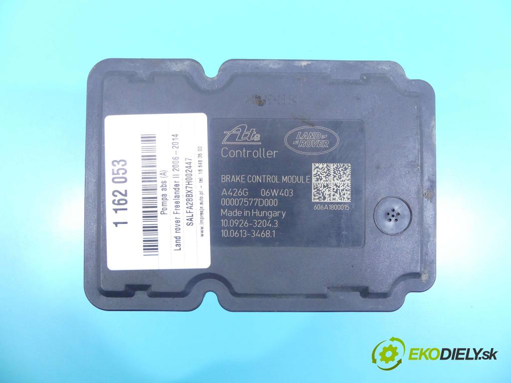 Land rover Freelander II 2006-2014 2.2 TD4 160 HP manual 118 kW 2179 cm3 5- čerpadlo abs 6G9N-2C405-DF (Pumpy ABS)