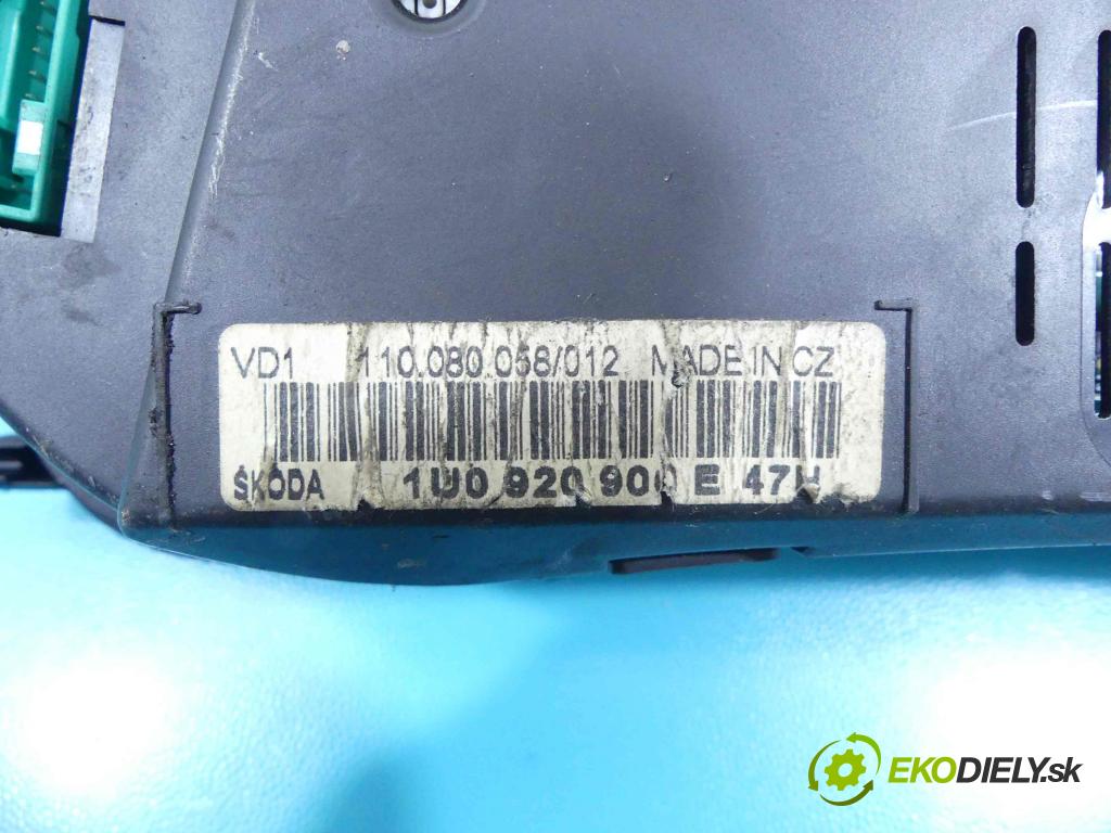 Skoda Octavia I 1996-2010 1.9 SDI 68 HP manual 50 kW 1896 cm3 5- prístrojovka/ budíky 1U0920900E (Prístrojové dosky, displeje)