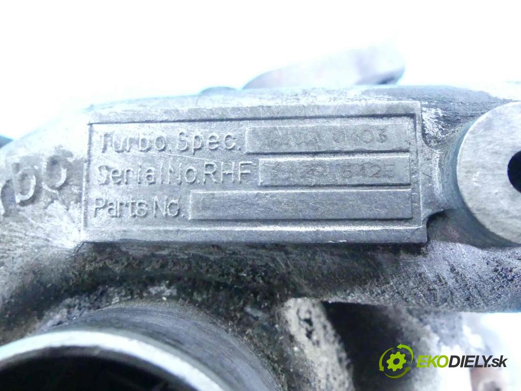 Mazda 6 I GG 2002-2007 2.0 CITD 136 HP manual 100 kW 1998 cm3 5- turbodúchadlo, turbo RF5C (Turbodúchadlá (kompletné))