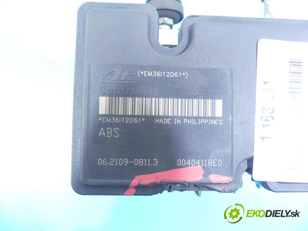 Suzuki Swift Mk6 2005-2010 1.3 16V 84KM manual 62 kW 1298 cm3 5- čerpadlo abs 06.2102-0576.4 (Pumpy ABS)
