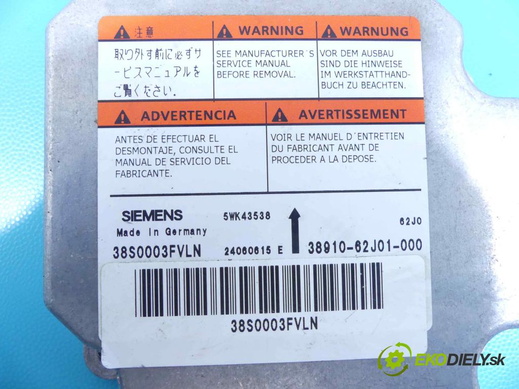 Suzuki Swift Mk6 2005-2010 1.3 16V 84KM manual 62 kW 1298 cm3 5- modul riadiaca jednotka 38910-62J01-000 (Ostatné)