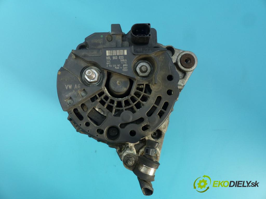 Skoda Superb II 2008-2015 2.0 tdi 170 hp automatic 125 kW 1968 cm3 5- Alternator 0124525187 (Alternátory)