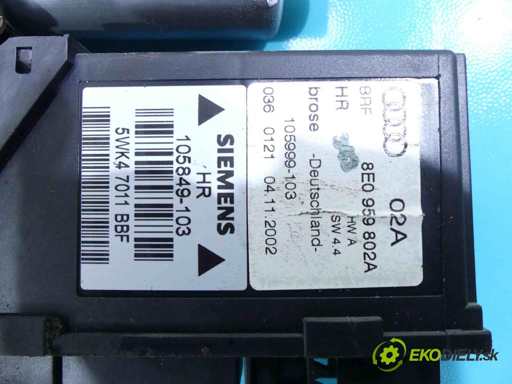 Audi A4 B6 2000-2004 1.9 TDI 131 hp manual 96 kW 1896 cm3 5- mechanismus stahování zadní pravý 8E0839462A