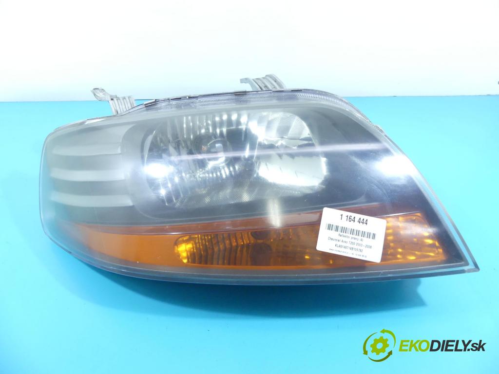Chevrolet Aveo T200 2003-2008 1.4 16V 94 HP manual 69 kW 1399 cm3 5- Reflektor: pravý  (Pravé)