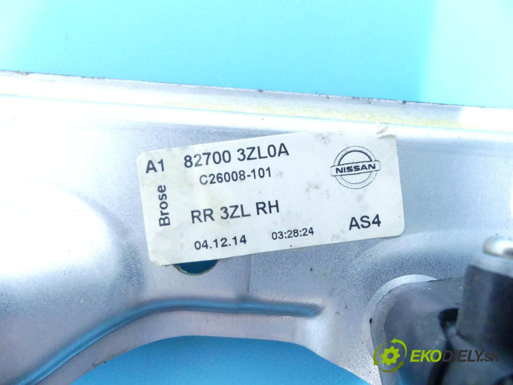 Nissan Pulsar 1.5 DCI 110 hp manual 81 kW 1461 cm3 5- mechanismus stahování zadní pravý 82700-3ZL0A
