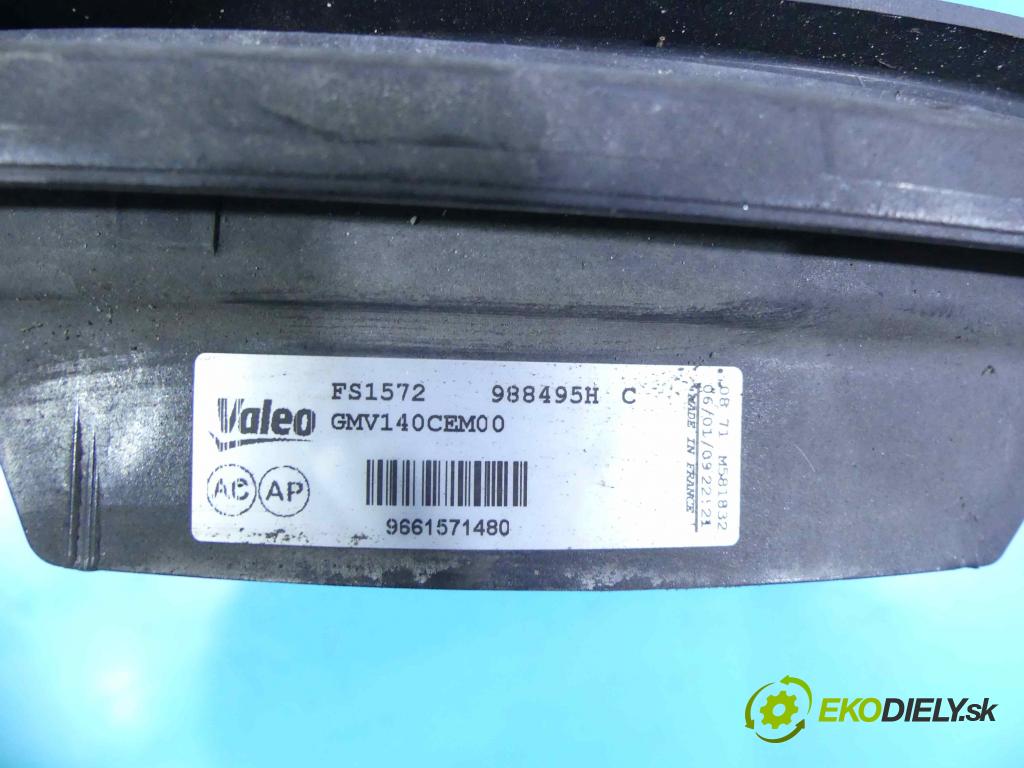 Peugeot 308 I 2007-2013 1.6 HDI 109 HP manual 80 kW 1560 cm3 5- Ventilátor chladiča 9661571480