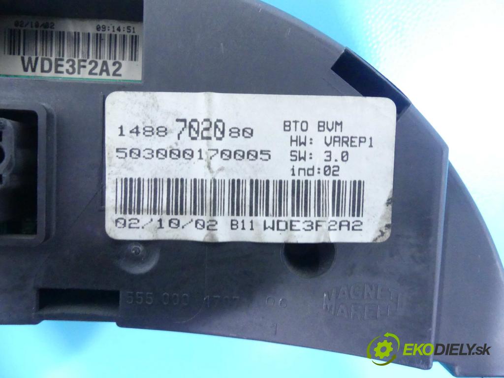 Lancia Phedra 2002-2010 2.2 jtd 128 HP manual 94 kW 2179 cm3 5- Zobrazit: 1488702080 (Prístrojové dosky, displeje)