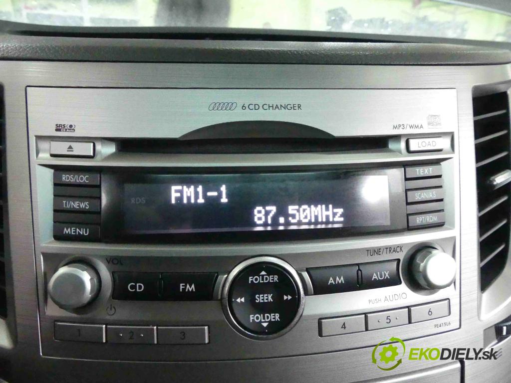 Subaru Legacy V 2009-2014 2.0 boxer 150 HP manual 110 kW 1998 cm3 5- Radio továreň: 86201AJ410
