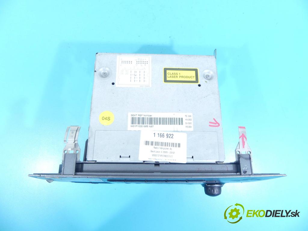 Seat Leon II 2005-2012 1.9 TDI 105 hp manual 77 kW 1896 cm3 5- Radio továrna: 1P1035186B