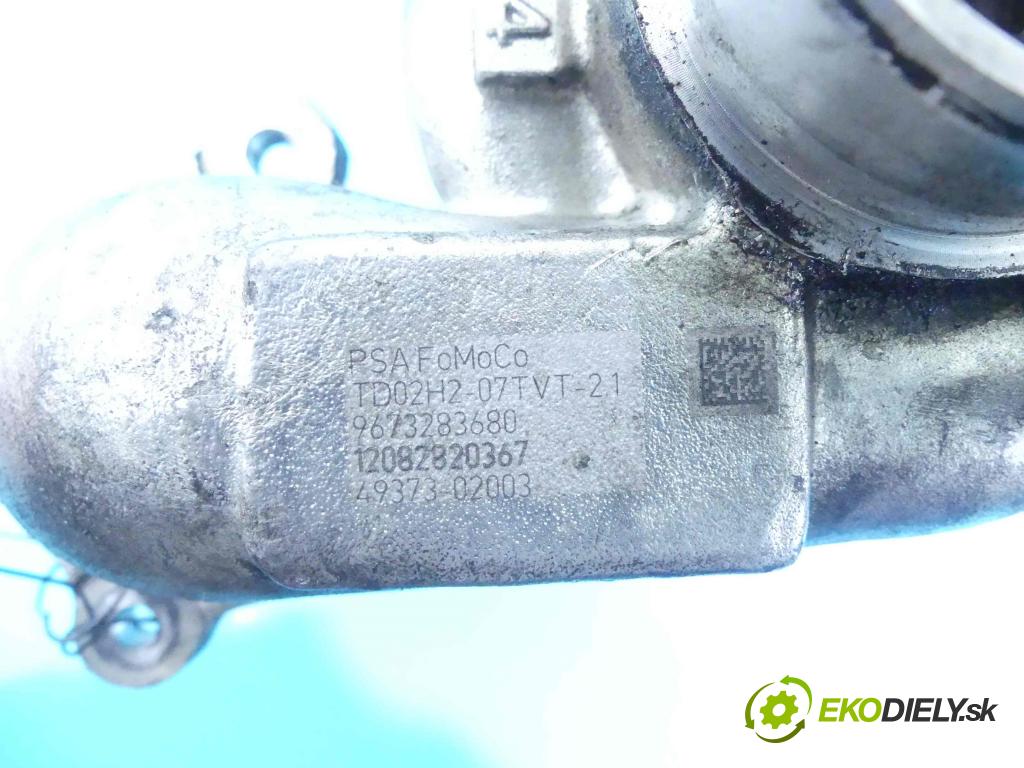 Ford Fiesta Mk7 2008-2017 1.6 tdci 95 HP manual 70 kW 1560 cm3 5- turbodúchadlo, turbo 9673283680 (Turbodúchadlá (kompletné))