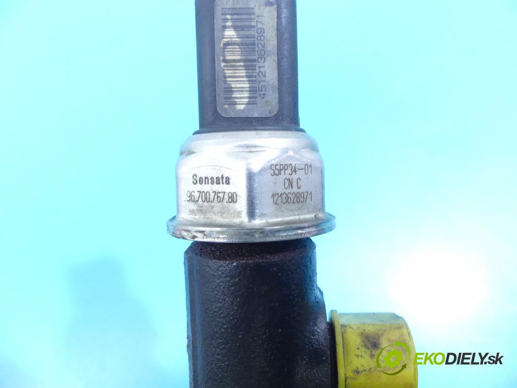 Ford Fiesta Mk7 2008-2017 1.6 tdci 95 HP manual 70 kW 1560 cm3 5- lišta vstrekovacia 9685297580 (Vstrekovacie lišty)