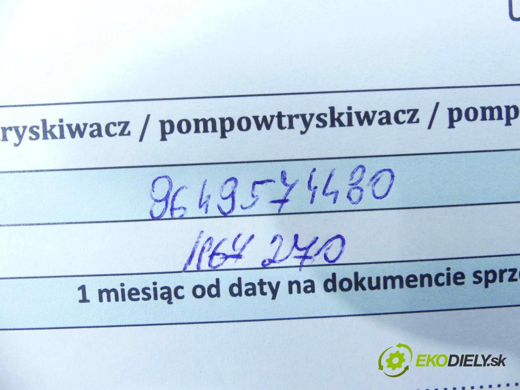 Citroen C3 2002-2009 1.4 hdi 68 HP manual 50 kW 1398 cm3 5- vstrek 9649574480 (Vstrekovače)