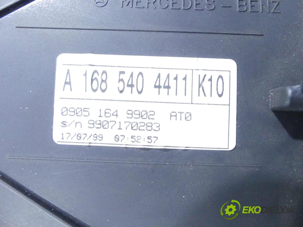 Mercedes A W168 1997-2004 1.6 102 HP manual 75 kW 1598 cm3 5- prístrojovka/ budíky A1685404411 (Prístrojové dosky, displeje)