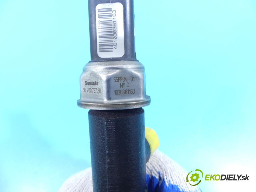 Peugeot 308 I 2007-2013 1.6 hdi 92 HP manual 68 kW 1560 cm3 5- lišta vstrekovacia 9685297580-02 (Vstrekovacie lišty)