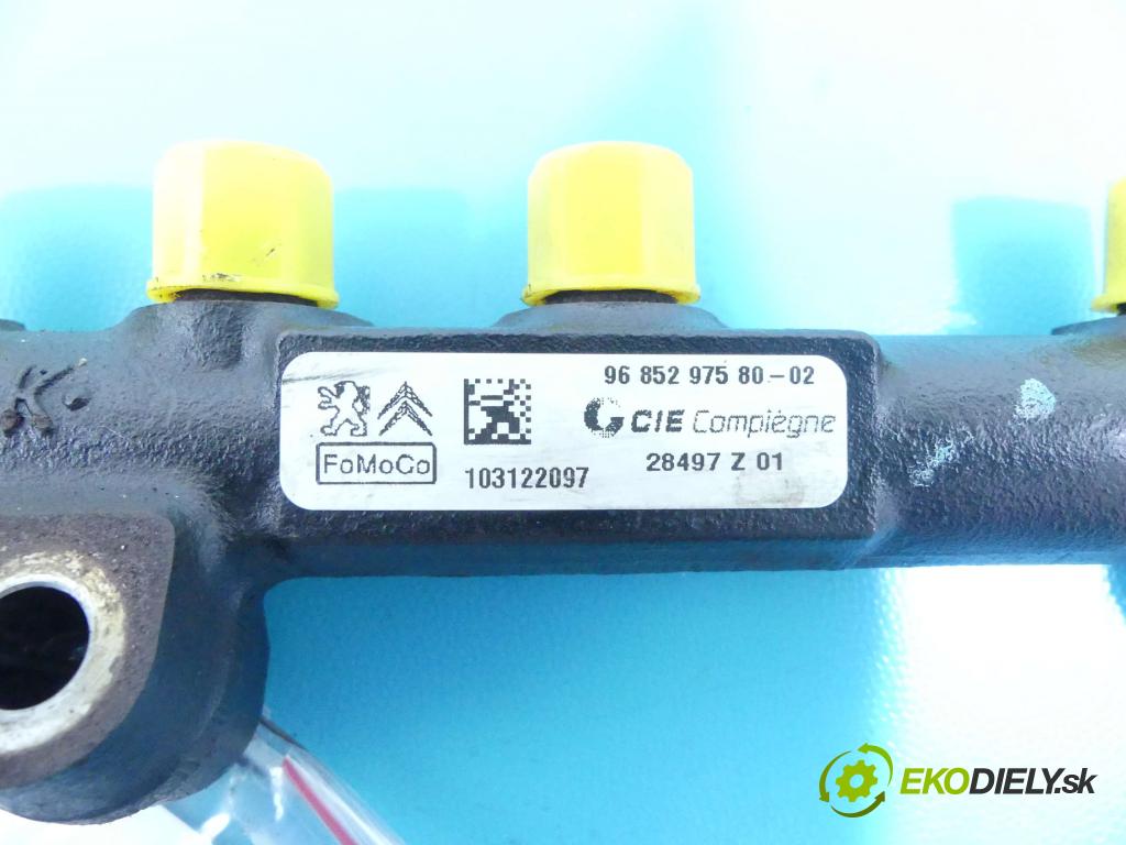 Peugeot 308 I 2007-2013 1.6 hdi 92 HP manual 68 kW 1560 cm3 5- lišta vstrekovacia 9685297580-02 (Vstrekovacie lišty)