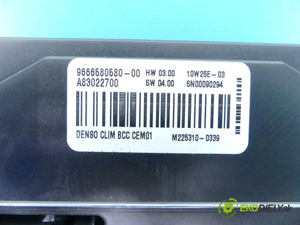 Citroen C4 Picasso I 2006-2013 1.6 16v VTI 120 HP manual 88 kW 1598 cm3 5- modul riadiaca jednotka 9666580580 (Ostatné)