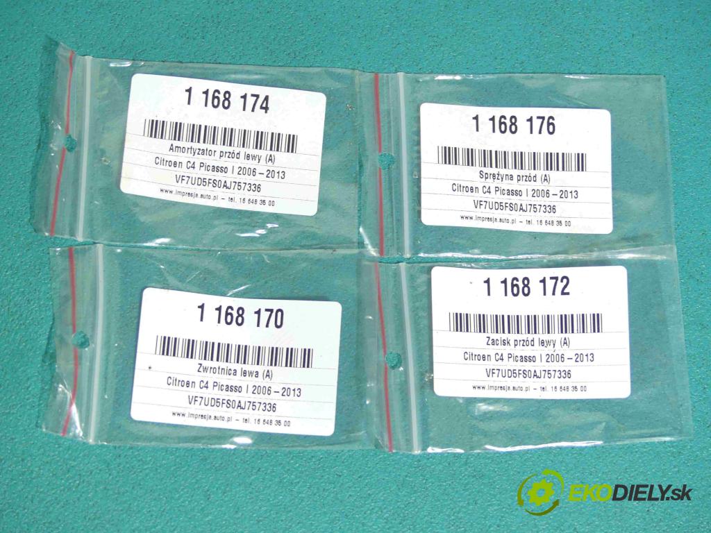 Citroen C4 Picasso I 2006-2013 1.6 16v VTI 120 HP manual 88 kW 1598 cm3 5- brzdič predné ľavý  (Ostatné)