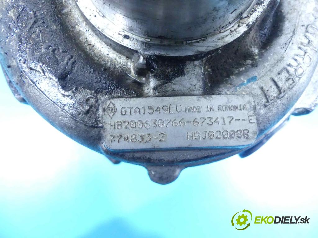 Renault Espace IV 2003-2014 2.0 dci 173KM manual 127 kW 1995 cm3 5- turbodúchadlo, turbo 774833-2 (Turbodúchadlá (kompletné))