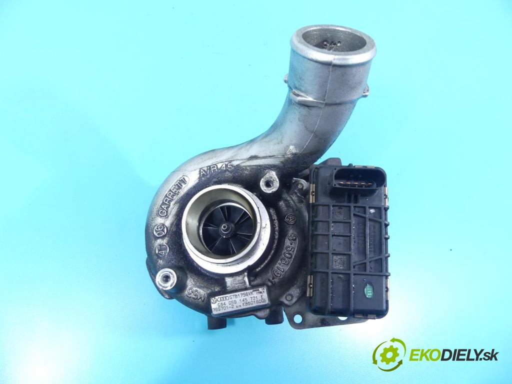 Audi A6 C6 2004-2011 2.7 tdi 179KM manual 132 kW 2698 cm3 4- turbodúchadlo, turbo 769701-2 (Turbodúchadlá (kompletné))