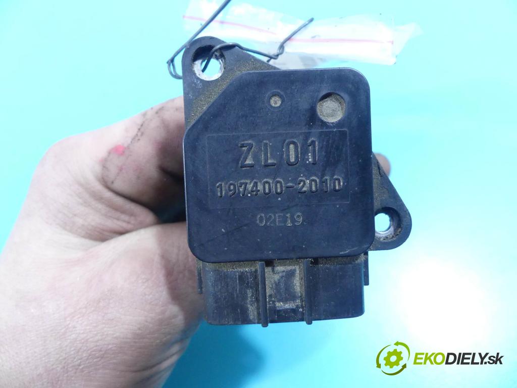 Mazda 6 I GG 2002-2007 2.0 16v 141 HP manual 104 kW 1999 cm3 5- průtokoměr: 197400-2010 (Váhy vzduchu)