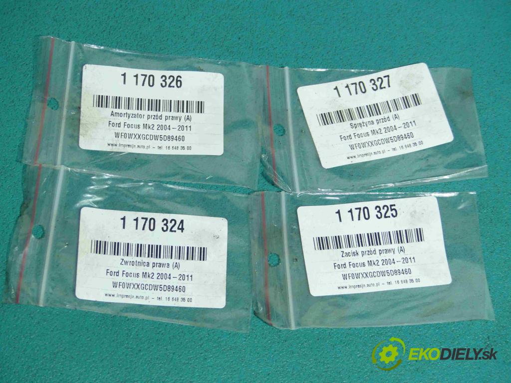 Ford Focus Mk2 2004-2011 1.6 tdci 109 HP manual 80 kW 1560 cm3 5- brzdič predné pravý (Ostatné)