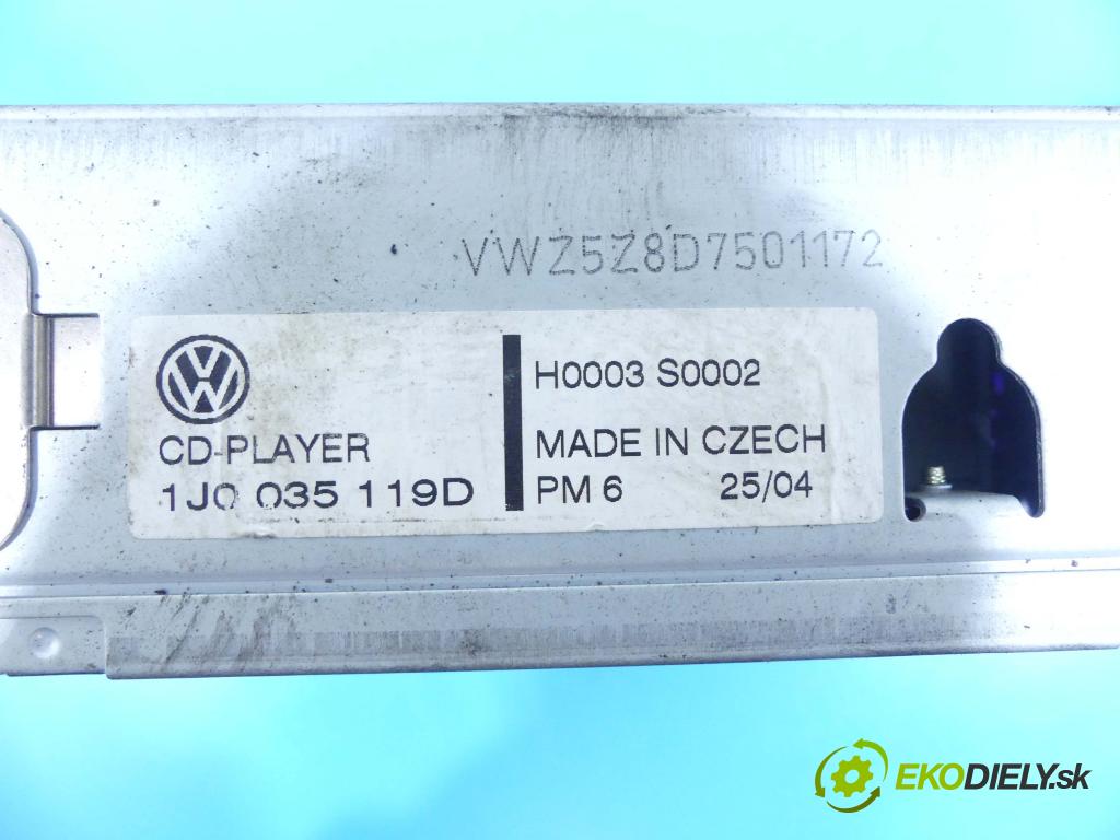 Vw Sharan I 1995-2010 1.9 tdi 116 HP manual 85 kW 1896 cm3 5- Menič: cd 1J0035119D (CD meniče)
