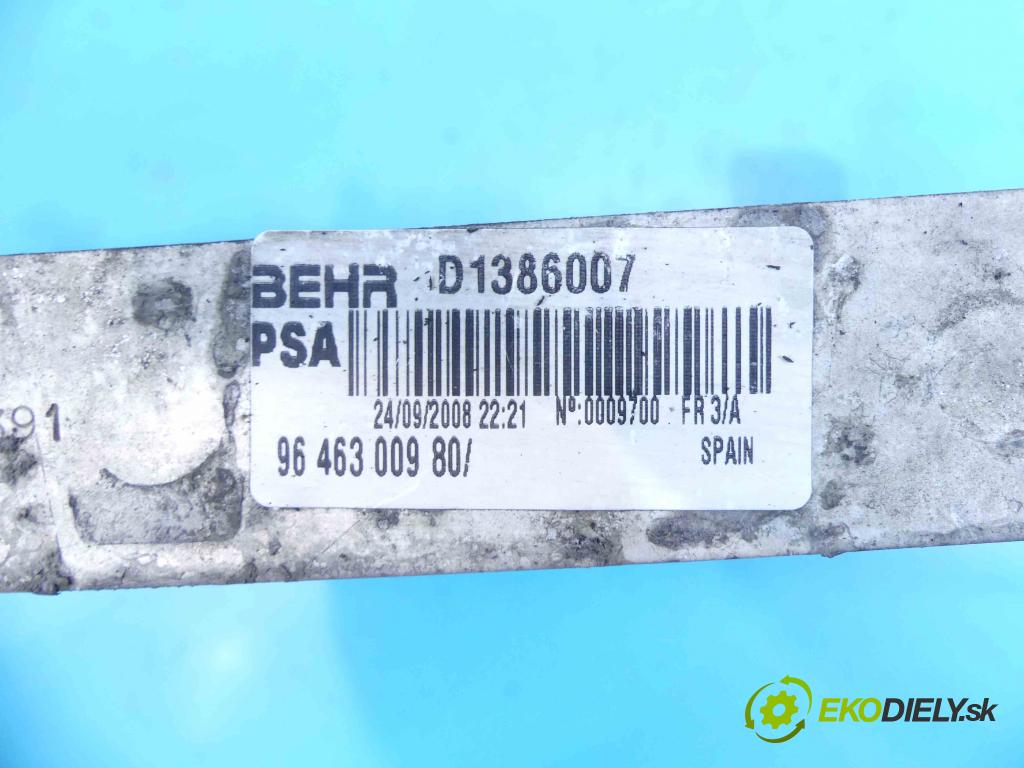 Citroen C6 2005-2012 2.7 hdi 204 hp automatic 150 kW 2720 cm3 4- Intercooler 9646300980 (Chladiče nasávaného vzduchu (intercoolery))